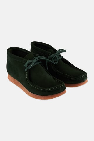 Kids Boy  Wallabee Lace Up Ankle Boots, Green