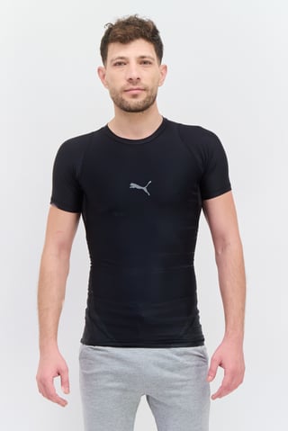 Men Sportswear Fit Brand Logo Training T-Shirts, Black