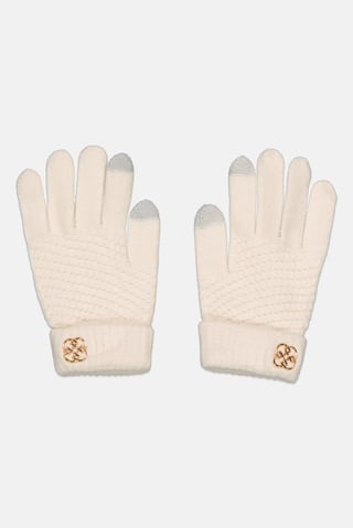 Women 1 Pair Textured Gloves, Cream