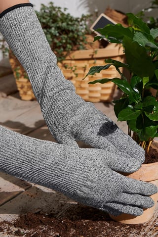 Women 1 Pair Cut-Resistant Gardening Gloves, Grey