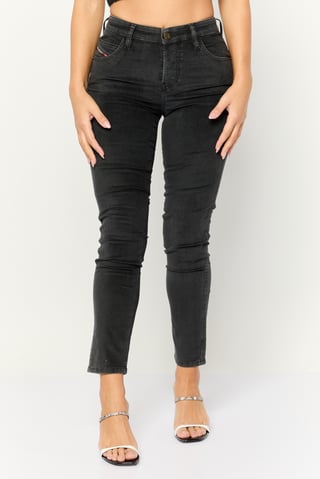 Women Slim Fit Solid Jeans, Black