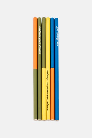 6 Piece HB Pencils, Multicolor