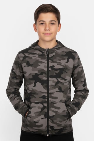 Kids Boy Long Sleeve Camouflage Hoodie, Multicolor