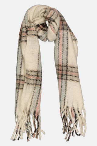 Women Plaid Knitted Scarves 184 L x 53 W cm, Multicolor