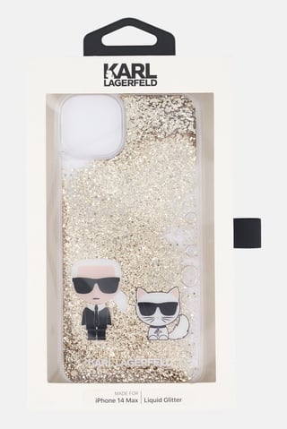 iPhone 14 Plus Liquid Glitter Silicone Case, Gold
