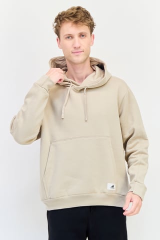 Men Sportswear Fit Long Sleeve Outdoor Hoodie, Beige