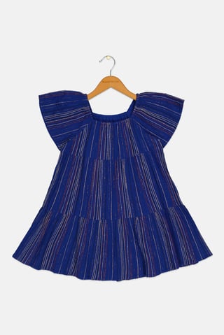Toddlers Girl Stripe Dress, Multicolor