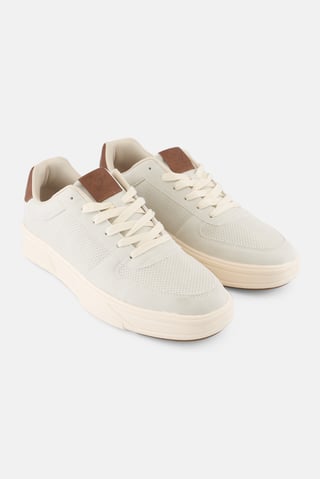 Men Lace Up Casual Shoes, Light Grey