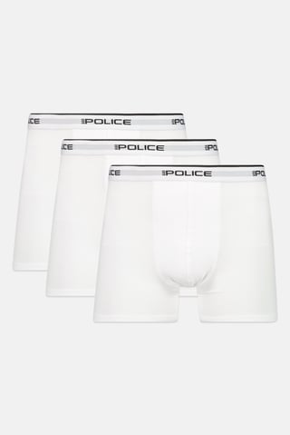 Men 3 Pieces Brand Logo Boxer Shorts, White