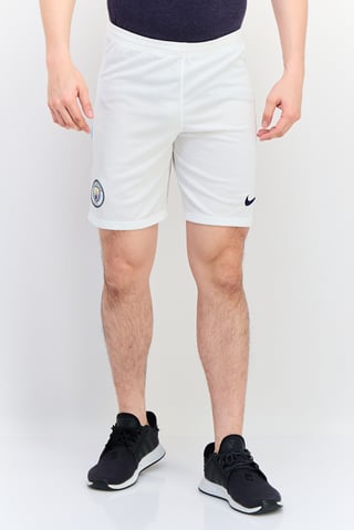 Men Sportswear Fit Brand Logo Manchester City Football Shorts, Multicolor
