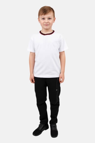 Kids Boy Brand Logo Pants, Black