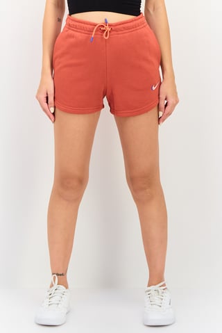 Women Sportswear Fit Drawstring Outdoor Shorts, Rust