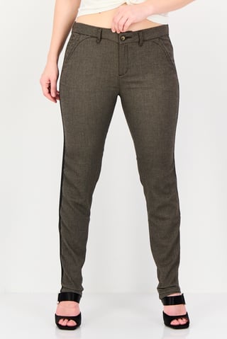 Women Regular Fit Microgrid Print Chino Pants, Multicolor