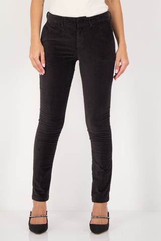 Women Regular Fit Solid Straight  Leg Pants, Black