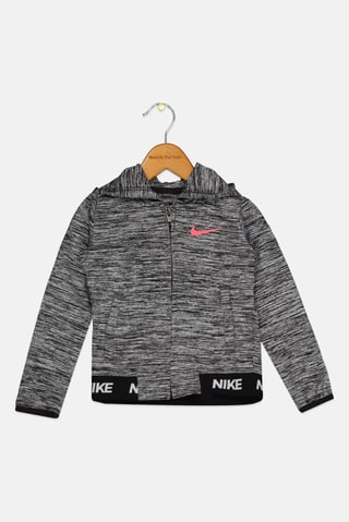 Toddlers Girl Brand Logo Outdoor Hoodie Jacket, Multicolor