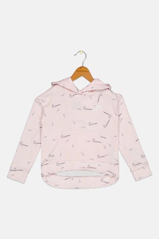 Toddlers Girl Allover Print Outdoor Hoodie, Multicolor