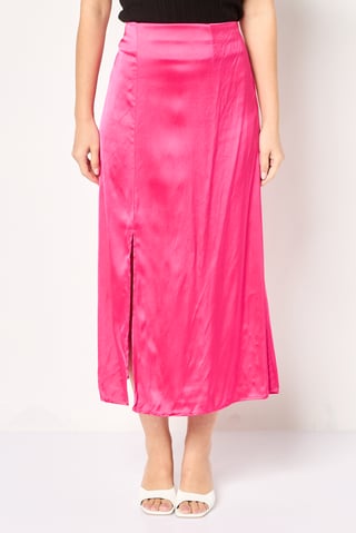Women Plain Maxi Skirt, Pink