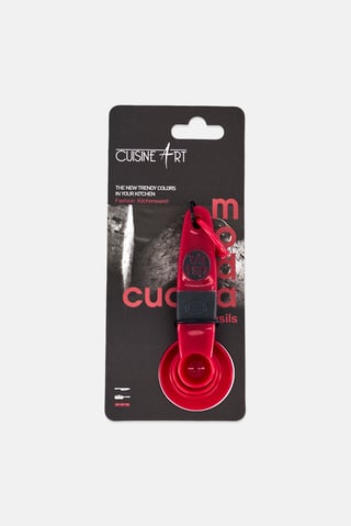 Plastic 4 Pieces Measuring Spoon Set, Maroon
