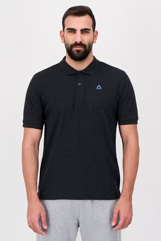 Men Sportswear Fit Short Sleeve Outdoor Polo Shirt, Dark Grey