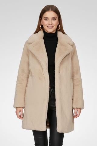 Women Long Sleeve Textured Softshell Jacket, Beige