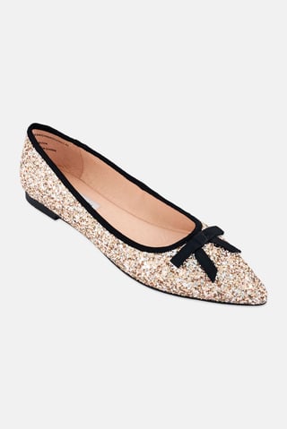 Women Ceutical Slip On Flat Shoes, Gold