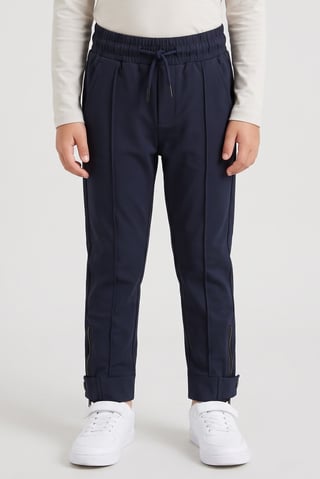 Toddlers Boy Brand Logo Track Pants, Navy Blue