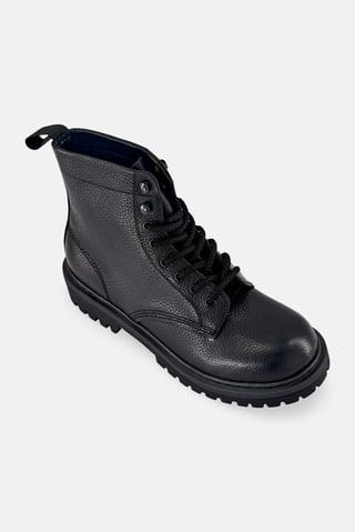 Men Doublezero Lace Up Ankle Boots, Black