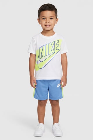 Toddlers Boy 2 Pcs Brand Logo Short Sleeve T-Shirt And Shorts Set, Multicolor