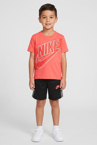Toddlers Boy 2 Pcs Brand Logo Short Sleeve T-Shirt And Shorts Set, Multicolor