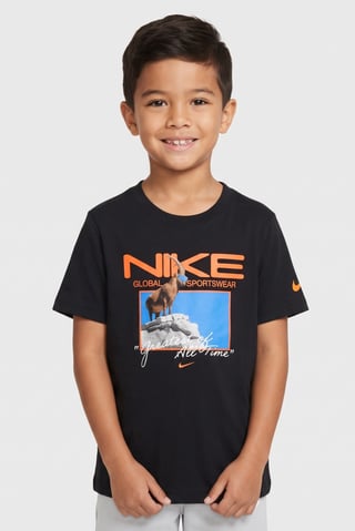 Kids Boy Sportswear Fit Short Sleeve Outdoor T-Shirt, Black