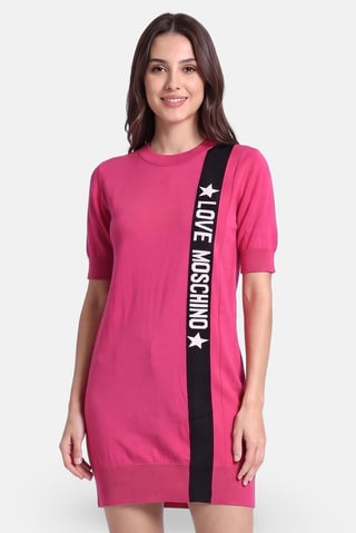 Women Brand Logo Sweater Dress, Pink