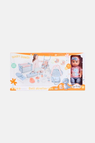 Baby Dino Doll Stroller Set