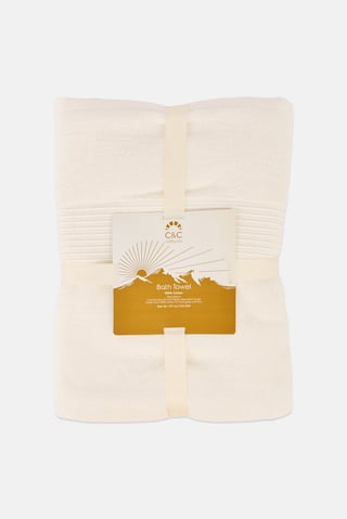 Textured Bath Towel, Off White