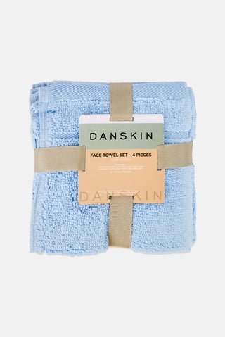 4 Pcs Textured Hand Towel, Blue