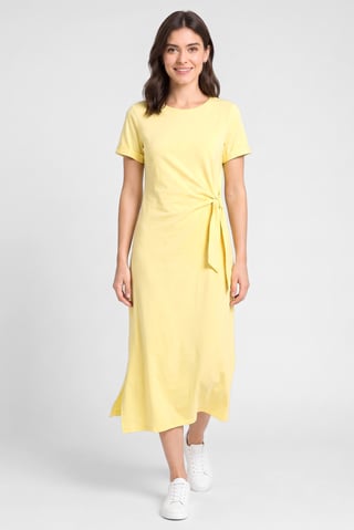 Women Solid Maxi Dress, Yellow