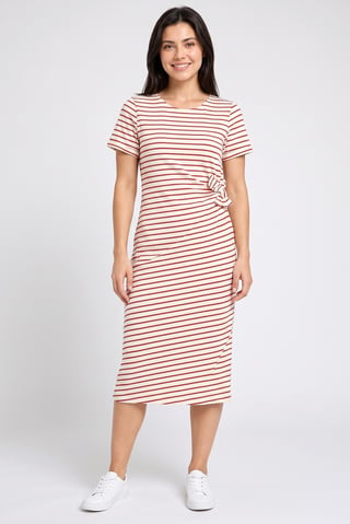 Women Stripe Midi Dress, Multicolor
