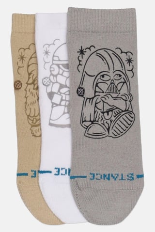 Toddlers Boy 3 Pairs Brand Logo Crew Socks, Multicolor