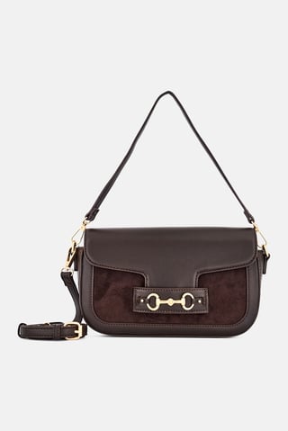 Women Solid Cross Body Bag, Brown