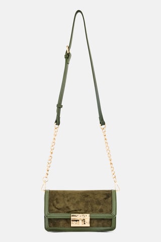 Women Brand Logo Cross Body Bag, Olive