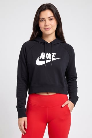 Women Loose Fit Long Sleeve Outdoor Hoodie, Black