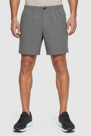 Men regular Fit Micro Stripe Outdoor Shorts, Heather Grey