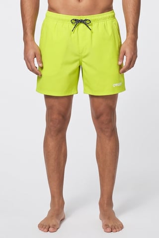 Men Brand Logo 16 Inseam Board Shorts, Lime Green