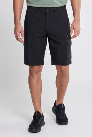 Men Regular Fit Outdoor Cargo Shorts, Black