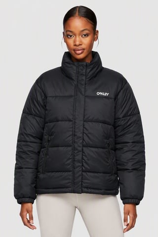 Women Performance Fit Long Sleeve Outdoor Puffer Jacket, Black