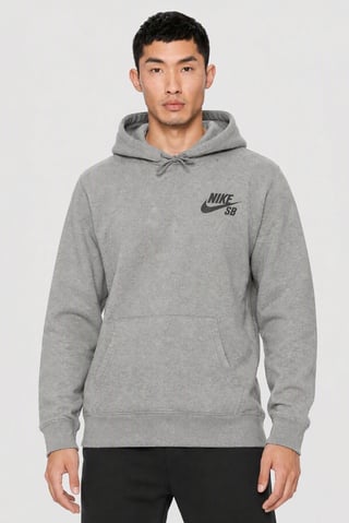 Men Sportswear Fit Long Sleeve Outdoor Hoodie, Grey