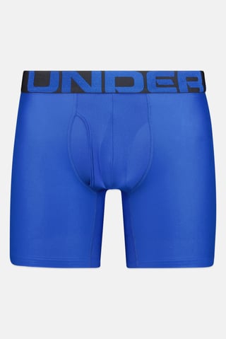 Men 2 Pcs 6 Inseam Brand Name Print Boxer Briefs, Multicolor