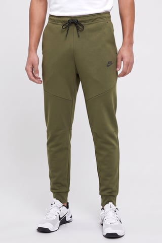 Men Slim Fit Brand Logo Outdoor Sweatpants, Olive