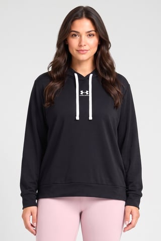 Women Plus Size Long Sleeve Outdoor Hoodie, Black