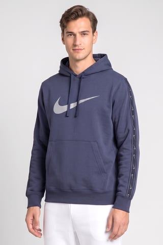 Men Sportswear Fit Long Sleeve Outdoor Hoodie, Slate Blue