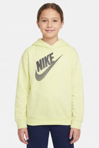 Kids Girl Oversized Fit Outdoor Hoodie, Lime Green